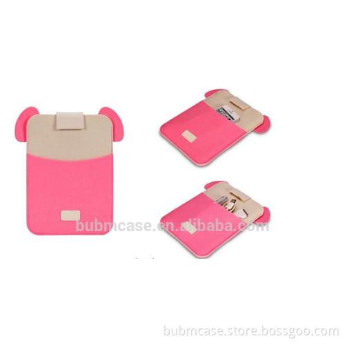 Fashion Red 7.9 inch Wool Felt Tablet Case Cartoon Pig Bag Tablet Sleeve Tablet Pouch